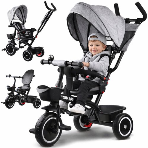  Dječji bicikl s tri kotača Tiny Bike 3u1 s rotirajućim krovom SP0650 Slike