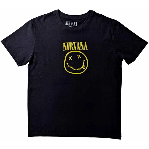 Nirvana Majica Yellow Smiley Flower Sniffin' Unisex Black 2XL