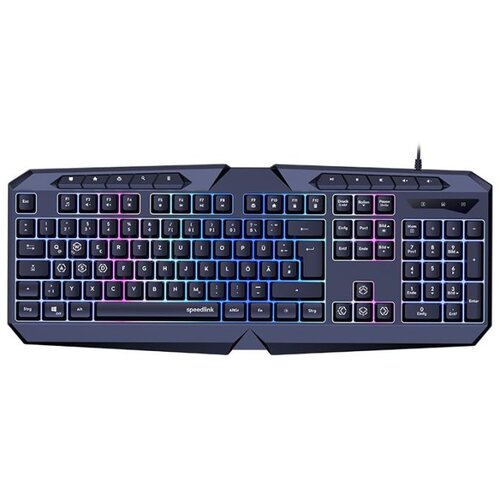  Tastatura SPEEDLINK LUDICIUM RGB Rainbow Gaming Keyboard, black - US Layout, SL-670004-BK-US Cijene