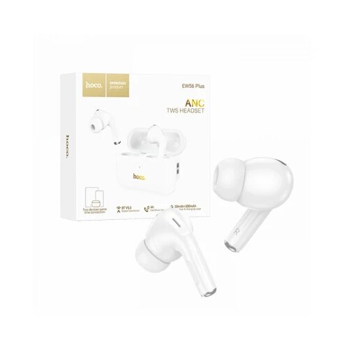 Hoco. EW56 Plus Generoso Headset Wireless In-Ear Calls /Music Bluetooth White Slike