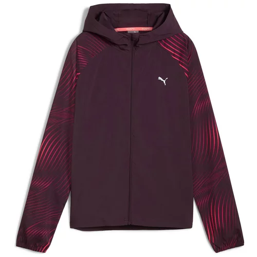 Puma Sportska jakna 'RUN FAVORITE' šljiva / roza / bijela