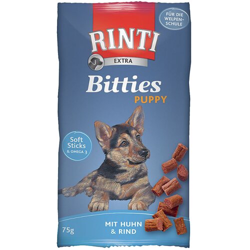 Rinti Extra Bitties Puppy pi&amp;scaron;čanec - Pi&amp;scaron;čanec &amp;amp; govedina 75 g Slike