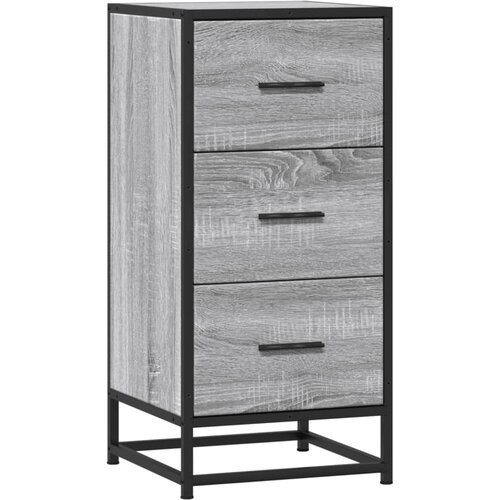 Maison Chic Komoda - Predalnik siva sonoma 35,5x35x76 cm inženirski les in kovina, (21721867) Slike