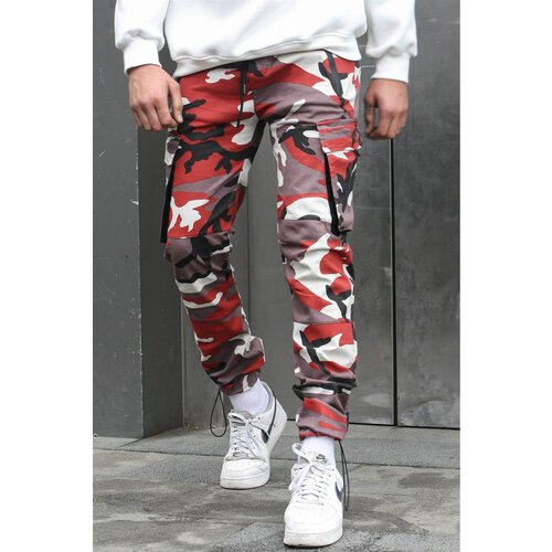 Madmext Men's Red Camouflage Cargo Pocket Jogger Pants 5791 Cene