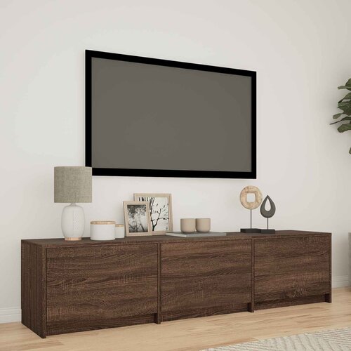 TV ormarić s LED rasvjetom Smeđi hrast 165 x 34 x 40 cm Cijene