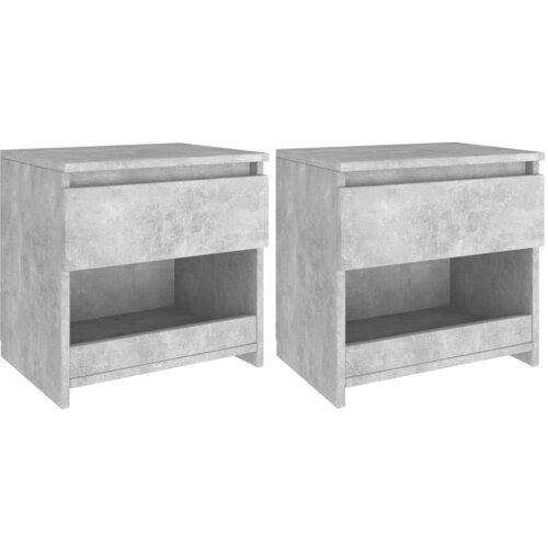 Maison Chic Dvo delni komplet Nočne omarice - Nočne mize betonsko siva 40x30x39 cm iverna plošča, (21689679) Cene