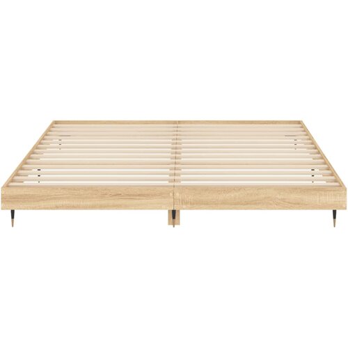  Okvir kreveta bez madraca 200x200 cm od konstruiranog drva Smeđa 200 x 200 cm Slike