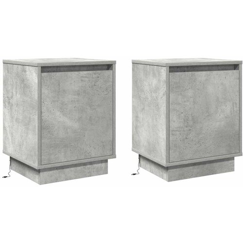  Noćni ormar 2 pcs Betonski sivi 39 x 34,5 x 50 cm Slike
