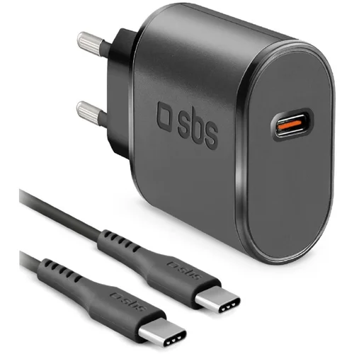 Sbs ADAPTER USB-C 15W + USB-C KABEL 1M ČRN