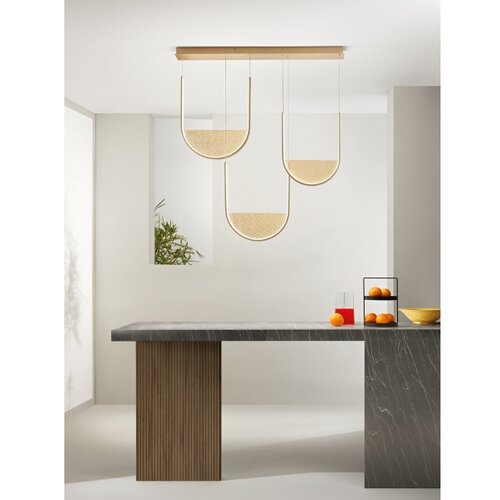  Ondaluce - LED prigu&amp;scaron;iva luster na sajli LOTUS LED/70W/230V zlatni Slike