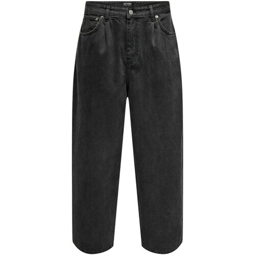 Only & Sons Jeans straight ONSCARL BALLOON WB 2355 TAI DNM 22032355 Črna Cene