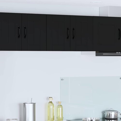 vidaXL Stenska kuhinjska omarica Črna 60 x 31 x 40 cm Konstruiran les Cene