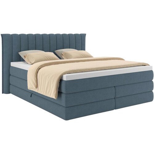Premium Living Postelja Boxspring Lina, Modra, 200x200 Cene