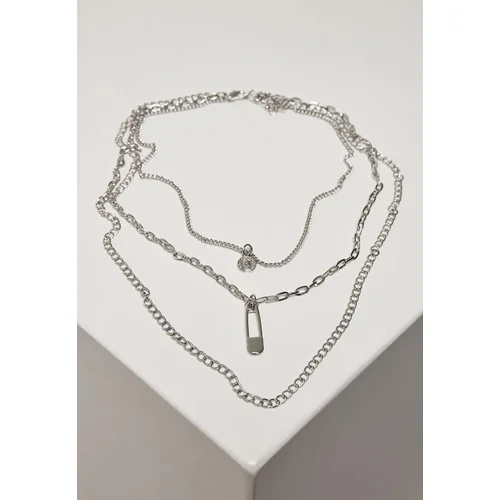 Urban Classics Accessoires Silver necklace with safety pin