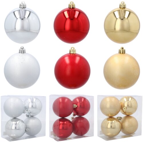Molarem Home Set od 4 kuglice za božićno drvce &ndash; 8 cm, srebrna Cijene