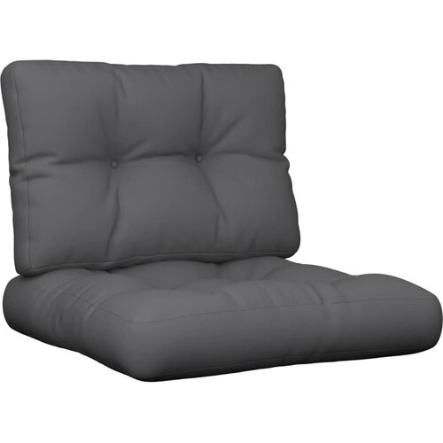  Jastuci za palete 2 kom antracit od tkanine Antracitno siva 60 x 60 x 12 cm Slike