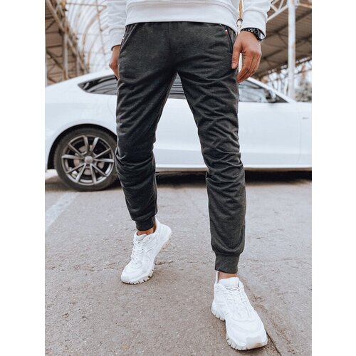 DStreet Spodnie męskie dresowe joggery ciemnoszare Slike