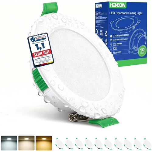 HOMEOW 10x 87 mm vgradni LED reflektor Slike