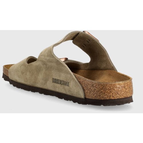 Birkenstock Natikače od bru&amp;scaron;ene kože Arizona VL za mu&amp;scaron;karce, boja: bež, 0051463-sand Slike