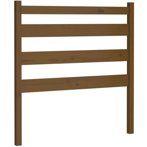  Uzglavlje za krevet boja meda 81 x 4 x 100 cm masivna borovina Slike