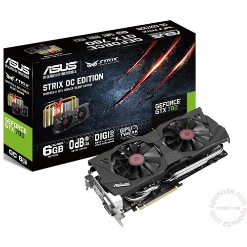 Asus nVidia GeForce GTX 780 6GB 384bit STRIX-GTX780-OC-6GD5 grafička kartica Slike
