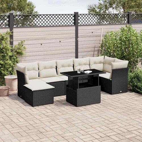  8-dijelni set vrtnih sofa od poliratana s jastucima Slike