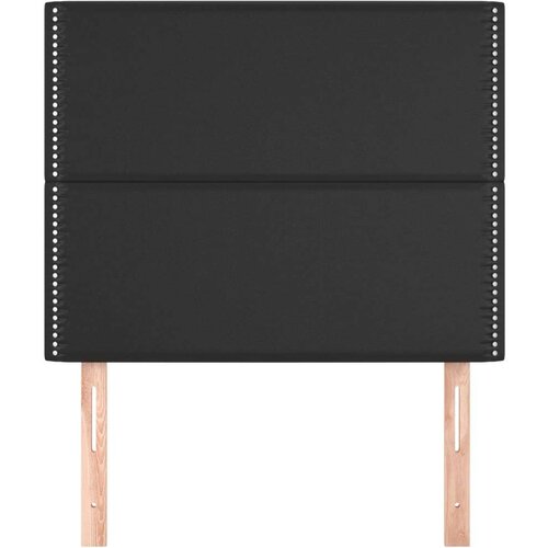  Uzglavlja 2 kom crna 100x5x78/88 cm od umjetne kože Slike