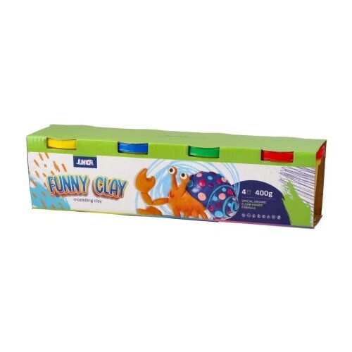 Junior funny clay masa za oblikovanje sa kalupima miks 400g 4k ( 130770 ) Slike