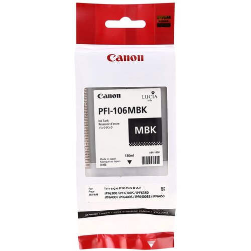 Canon PFI-106 MBK ink cartridge 1 pc(s) Original Matte black Slike
