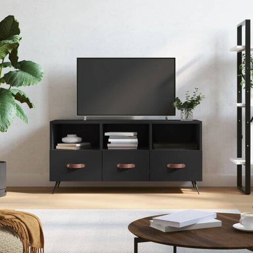 VidaXL TV omarica črna 102x36x50 cm inženirski les Slike
