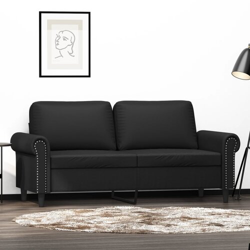 vidaXL Dvosed črna 140 cm umetno usnje Cene