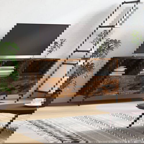 The Living Store TV omarica dimljeni hrast 102x36x50 cm inženirski les - TV Omarica, (21429850) Slike