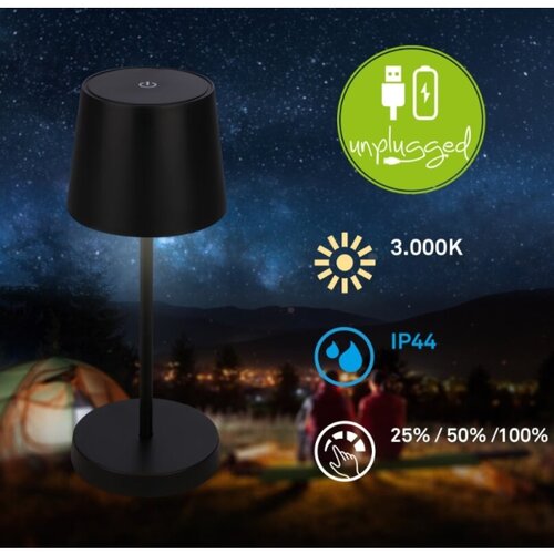 BRILONER 7423015 - LED prigu&amp;scaron;iva stona lampa LED/2,6W/5V IP44 crna Slike
