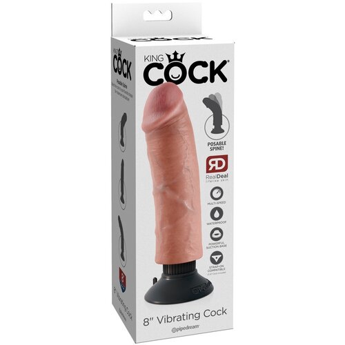 King Cock 8 - upogljiv, realističen vibrator (25 cm) Cene
