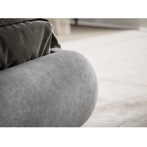 Maison de R&amp;ecirc;ve Sivi tapecirani bračni krevet s prostorom za odlaganje s podnicom 140x200 cm Maumere &amp;ndash; Slike
