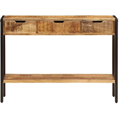  Komoda s 3 ladice 110 x 35 x 75 cm od masivnog drva manga Slike
