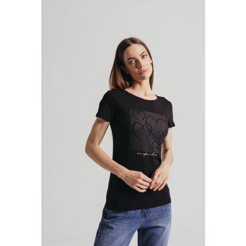 Legendww ženska   majica u crnoj boji sa srcima 7040-9566-06 Cene