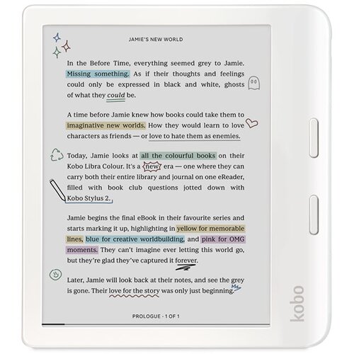 Kobo E-bralnik Libra Colour, 7'' Touch, 32GB, WiFi, bel, (21154858) Cene