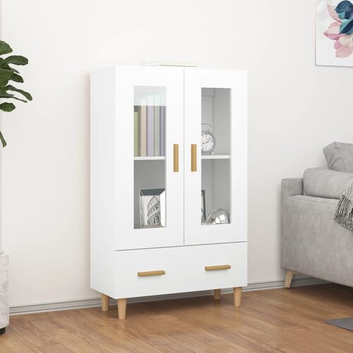  Visoka komoda bijela 70 x 31 x 115 cm od konstruiranog drva Cijene
