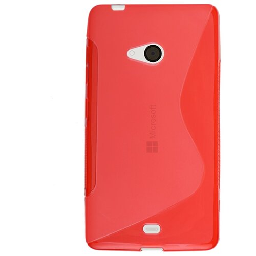  Gumijasti / gel etui S-Line za Microsoft Lumia 540 - rdeči Slike