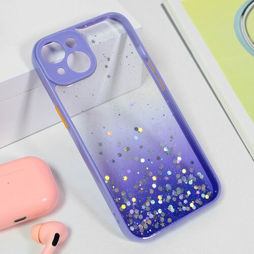Torbica frame glitter za iphone 15 6.1 ljubicasta Slike