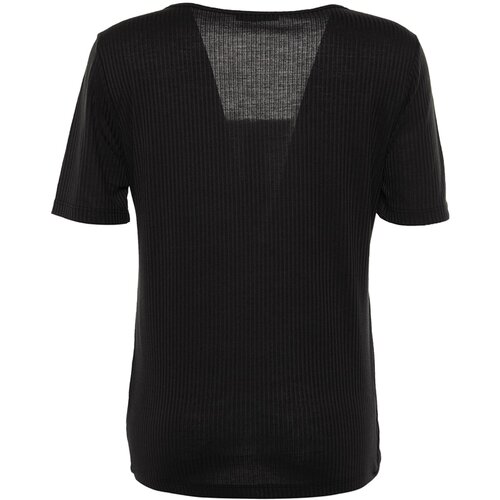 Trendyol Curve Black Zipper Knitted Blouse Cene