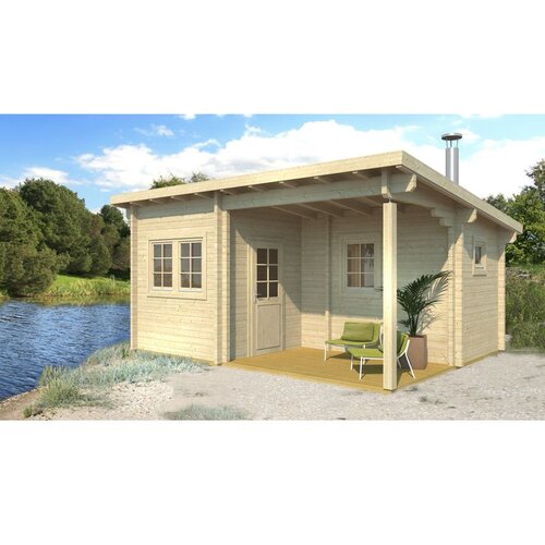 Male kuće Sauna kućica SAUNA SAMI ISO 555 &amp;times; 420 cm &amp;ndash; bez zavr&amp;scaron;nog krovnog pokrova Slike