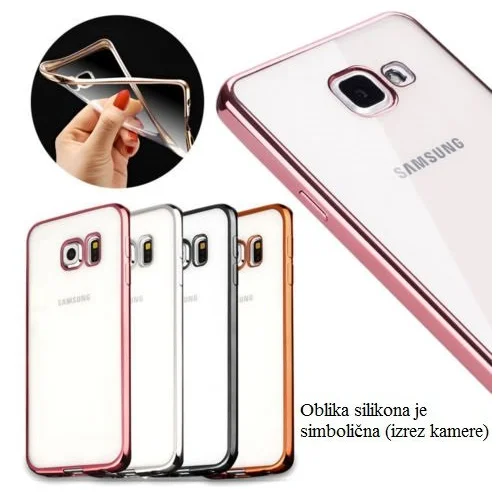 Silikonski ovitek z okvirjem za LG K10 2017 - pink