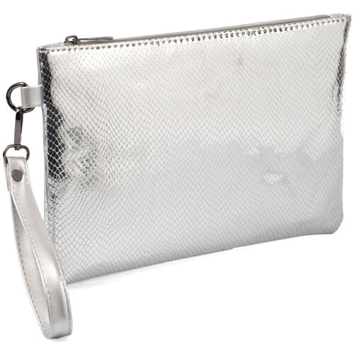 Capone Outfitters Paris Women's Clutch Portfolio Silver Bag Slike