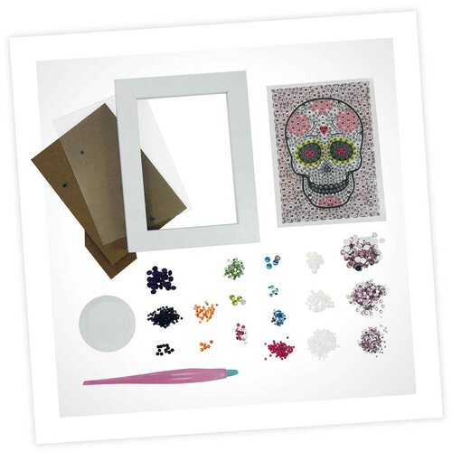 Buki France kreativni set za ustvarjanje fotografije s kristalčki glitters mexican skull Slike