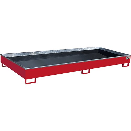 eurokraft pro Regalna talna kadica z vstavkom iz PE, PE-vstavek, 540 l, 3265 x 1315 x 270 mm, rdeče barve Cene