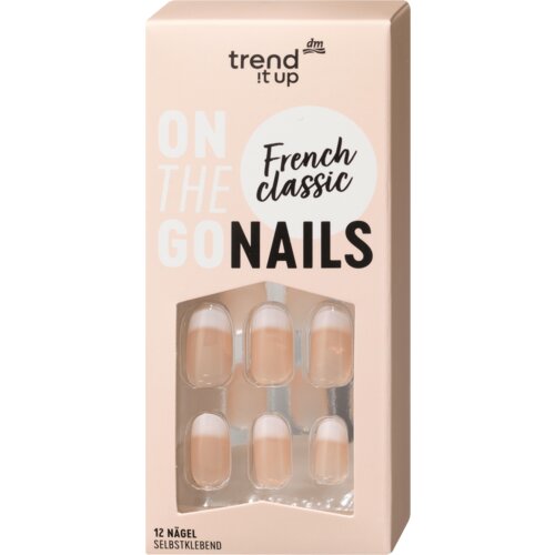 Trend !t up on the go nails ve&amp;scaron;tački nokti - french classic 12 kom Slike