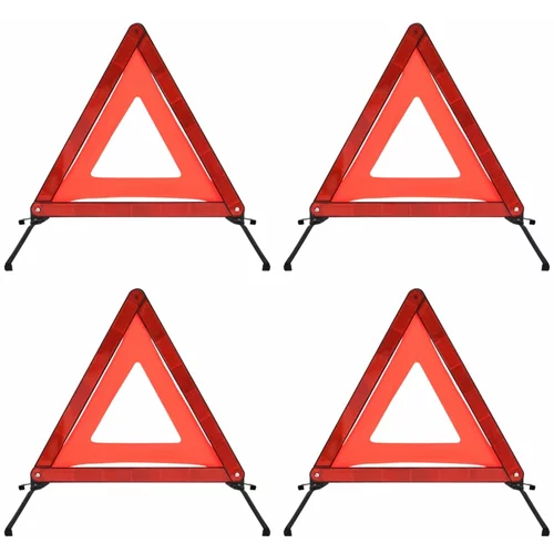  Prometni trokuti upozorenja 4 kom crveni 56,5 x 36,5 x 44,5 cm