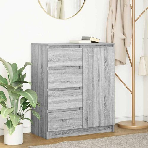 vidaXL Komoda s predali siva sonoma 71x35x84 cm inženirski les Cene
